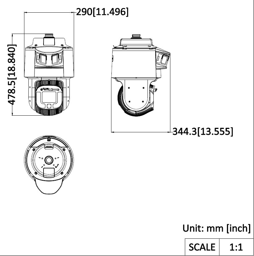DS-2SF8C442MXG-EL(W)/26 TandemVu 8C Series Panoramic 4 MP 42X DarkFighter Network Speed Dome