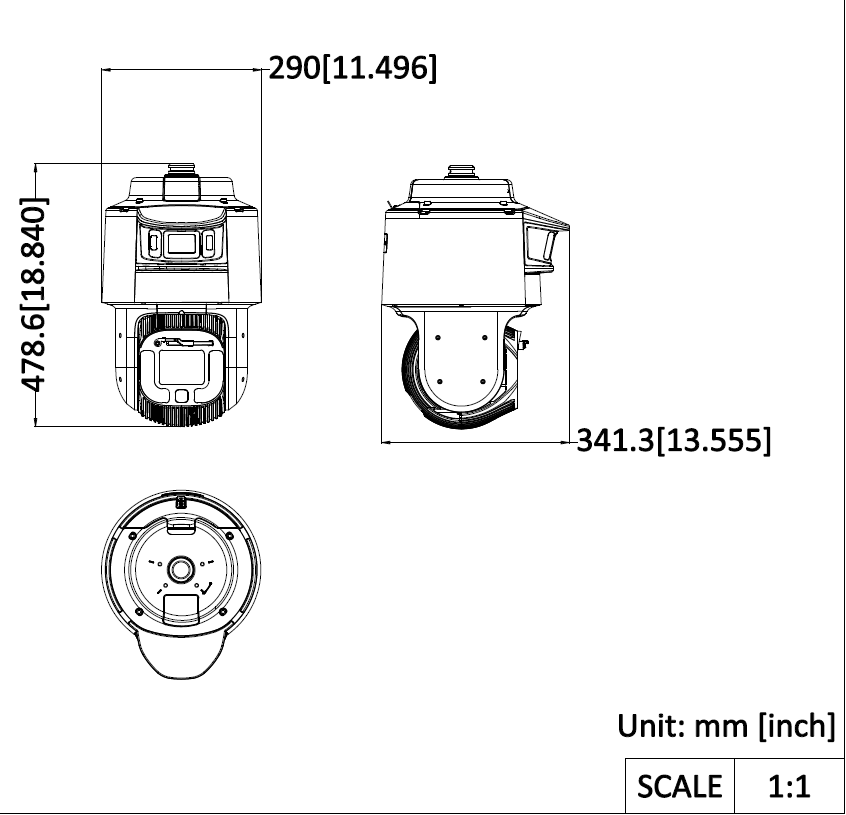 DS-2SF8C442MXG1-EL(W)(Y)/14 TandemVu 8C Series 4 MP 42X DarkFighter Network Speed Dome
